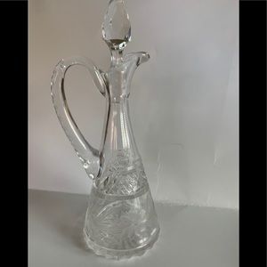 Cut glass cruet oil/vinegar